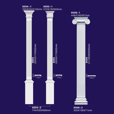 Ελαφριές ευρωπαϊκές στήλες πολυουρεθάνιου/ρωμαϊκοί στυλοβάτες για τον τοίχο/την οροφή